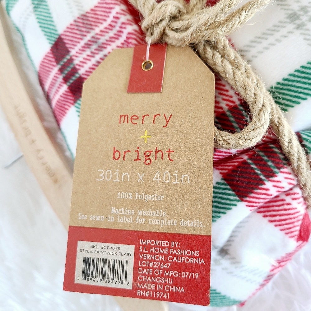 MERRY & BRIGHT Christmas Plaid Baby Reversible Blanket - Picture 3 of 4